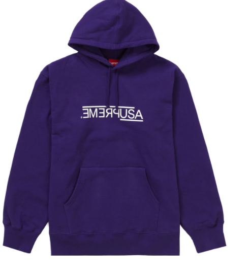 Supreme USA Hooded Sweatshirt Purple