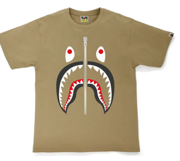 BAPE Shark Tee (FW21) Beige