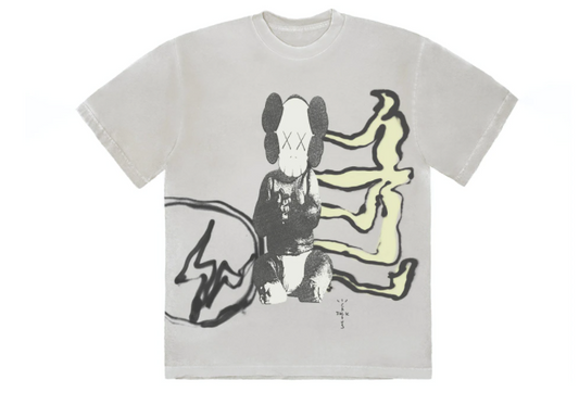 Travis Scott Cactus Jack + Kaws For Fragment Tee Aged Yellow