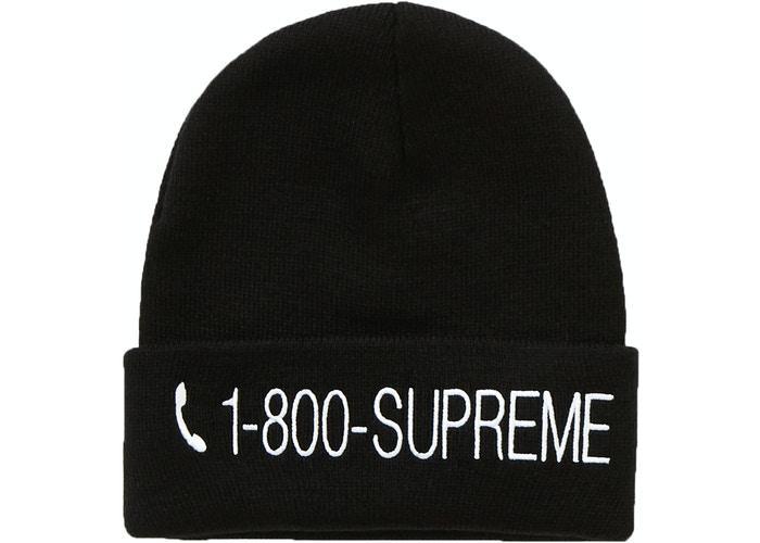 Supreme 1-800 Beanie Black