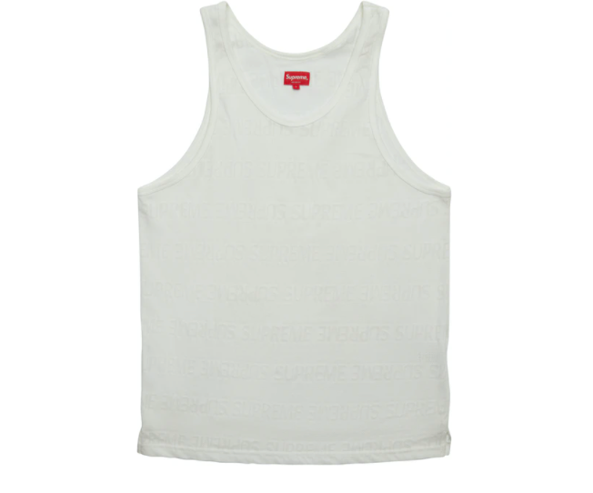 Supreme Mesh Stripe Tank Top White