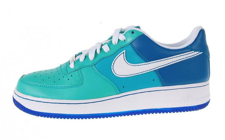US Nike Women's Air Force 1 '07 Women / Men Shoes Azure/White-tropical Teal-jade 2007 (Pre-Owned)
