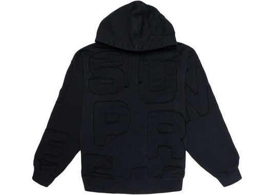 Supreme Cutout Letters Hooded Sweatshirt Black