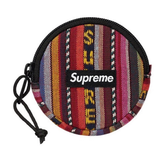 Supreme Woven Stripe Coin Pouch Multicolor