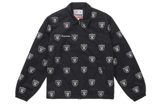 Supreme NFL x Raiders x '47 Embroidered Harrington Jacket Black