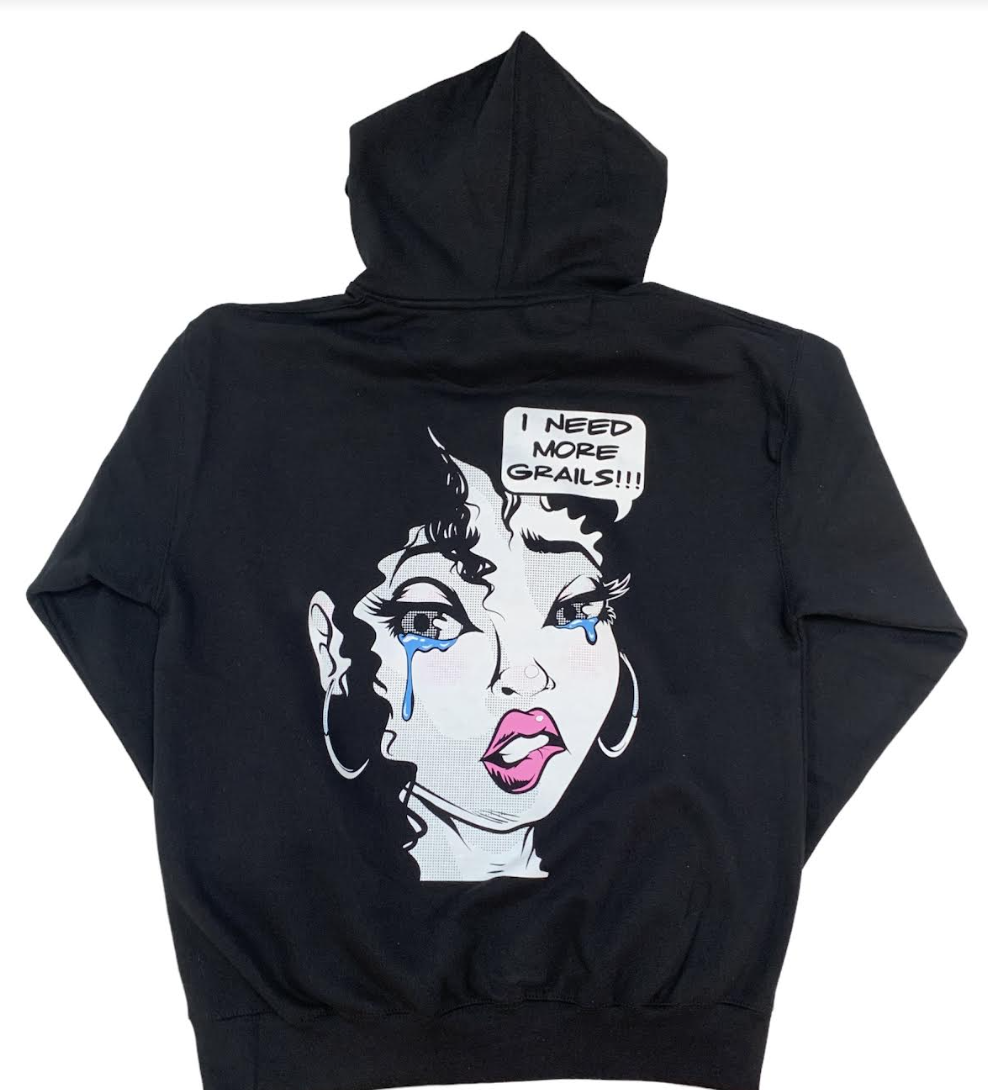 Need More Grails Black Hoodie