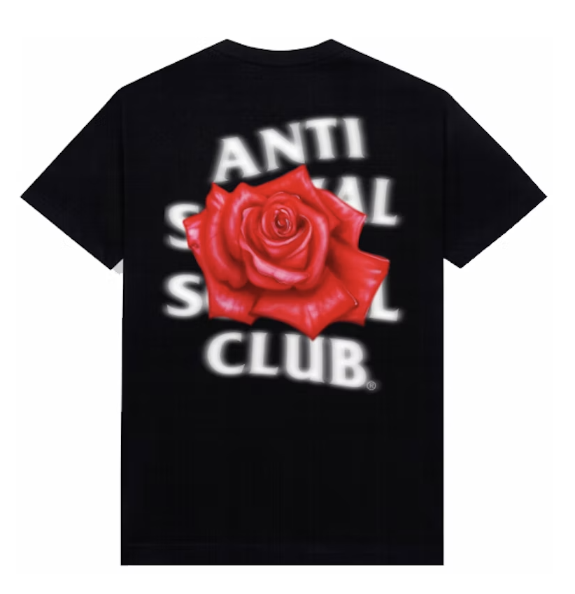 Anti Social Social Club Roses Are Red Tee Black