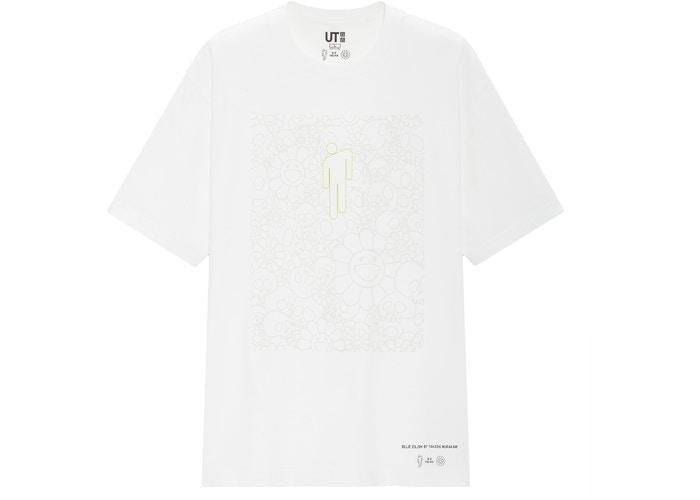 Billie Eilish Flower Skulls T-Shirt (US Mens Sizing) White