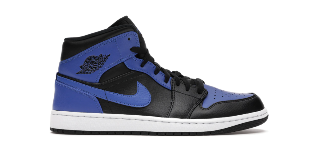 Jordan 1 Mid Hyper Royal Tumbled Leather