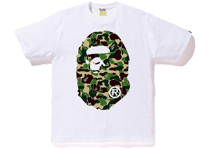 BAPE ABC Big Ape Head Tee White/ Green