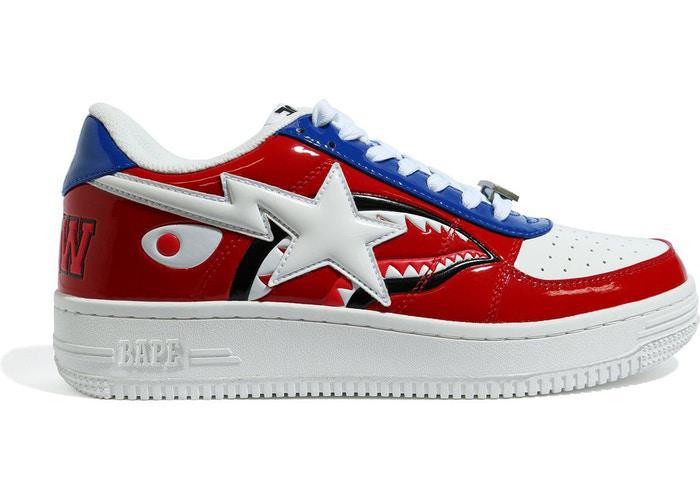 A Bathing Ape Bapesta M2 20th Anniversary Patent Red