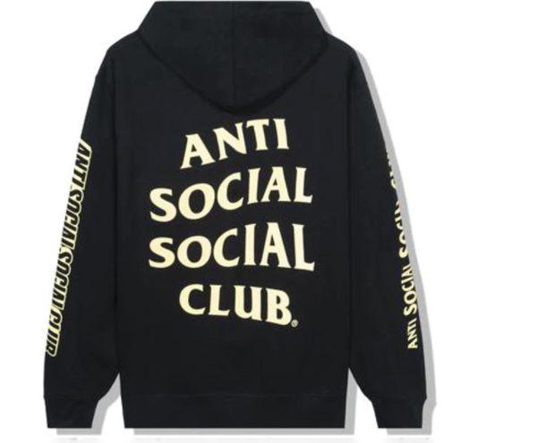 Anti Social Social Club Split Zip Hoodie Black