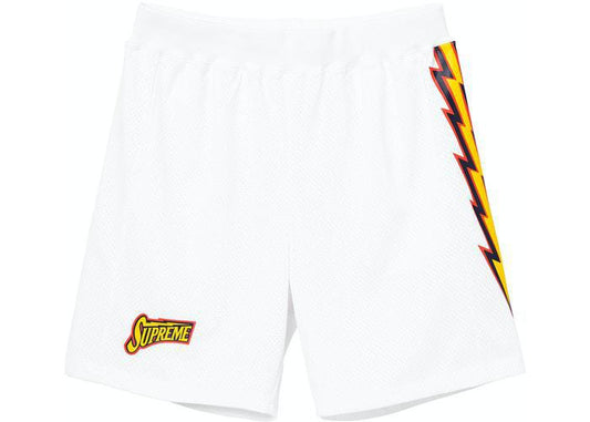 Supreme Bolt Basketball Shorts White