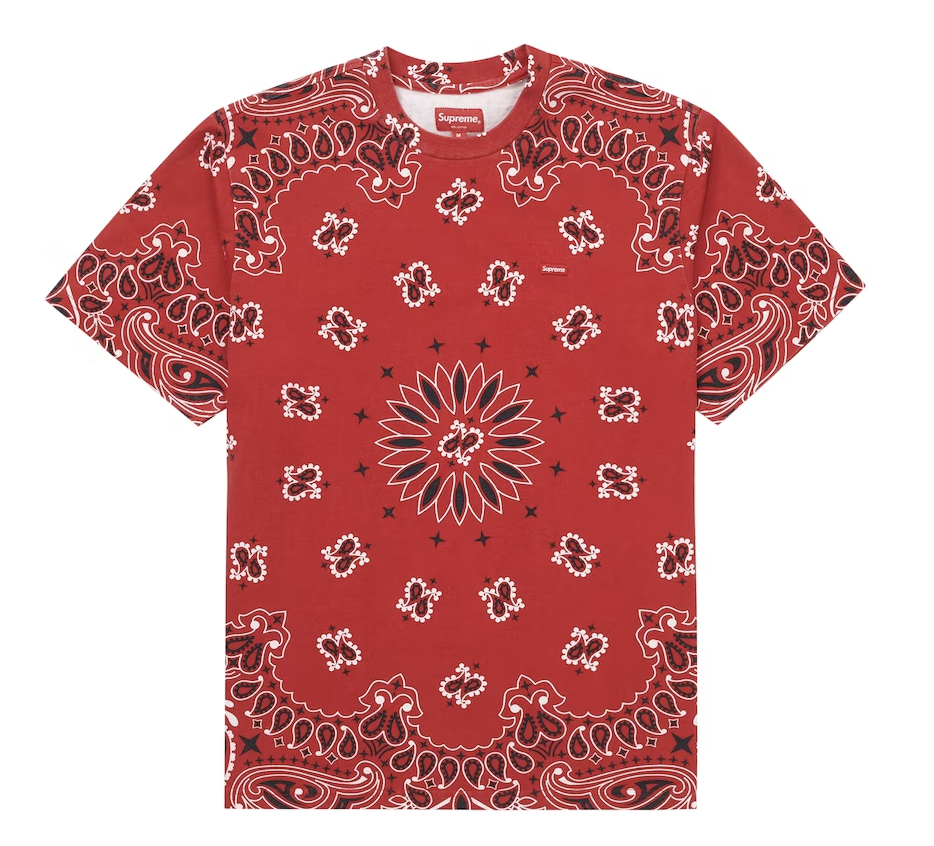 Supreme Small Box Tee Red Bandana