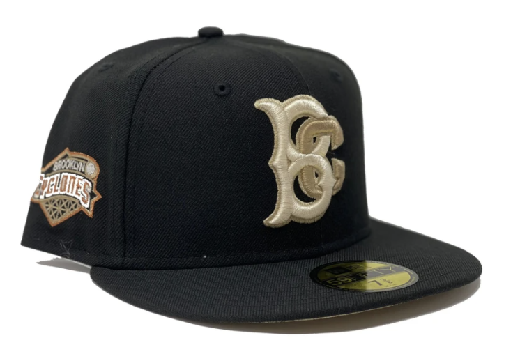 Hat Club Exclusive New Era 59fifty Brooklyn Cyclones Black Camel Brim