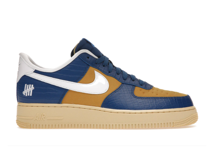 Nike Air Force 1 Low SP Undefeated 5 On It Blue Yellow Croc