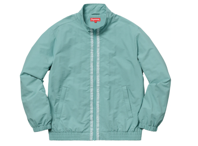 Supreme Classic Logo Taping Track Jacket Pale Green