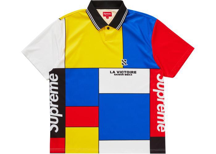 Supreme Colorblocked Soccer Polo Red