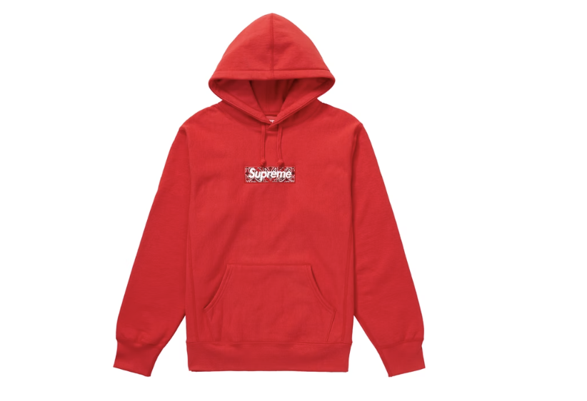 Supreme Bandana Box Logo Hooded Sweatshirt Red