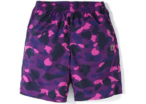 BAPE Color Camo Beach Shorts Purple