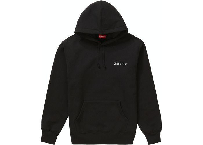 Supreme 1-800 Hooded Sweatshirt Black