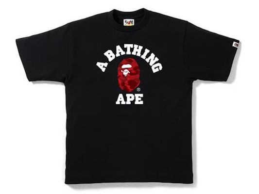 BAPE Color Camo College Tee Black/Red