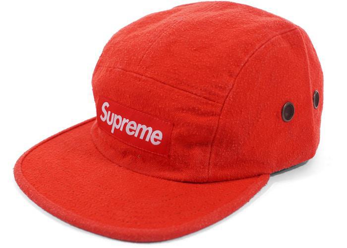 Supreme Napped Canvas Camp Cap Red