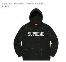 Supreme Eyelet Hooded Sweatshirt Black