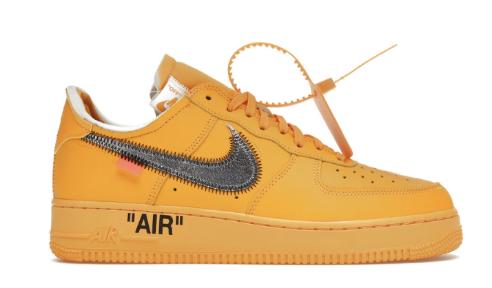 Nike Air Force 1 Low OFF-WHITE University Gold Metallic Silver - DD1876 700 NTWRK