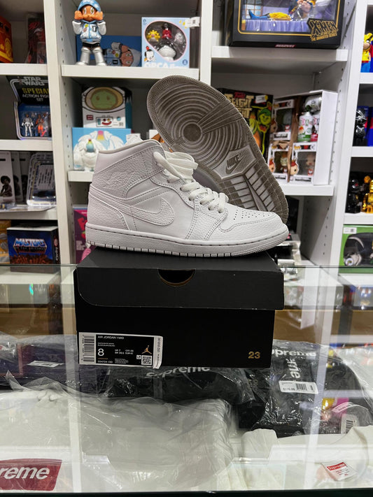 Jordan 1 Mid Triple White 2.0 (2020) Pre-Owned