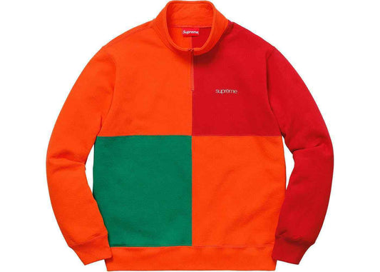 SS18 Supreme Color Blocked Half Zip Orange