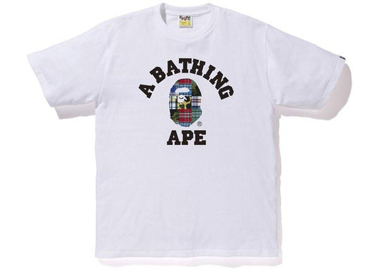 BAPE Patchwork College Tee White