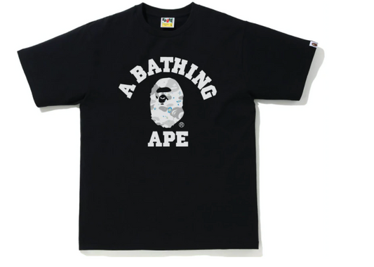 BAPE Space Camo Print College Tee Black