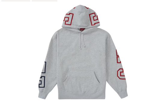 Supreme State Hooded Sweatshirt Ash Grey