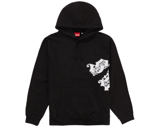 Supreme Old English Wrap Hooded Sweatshirt Black