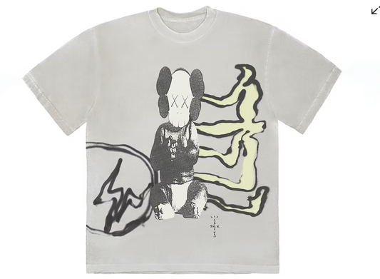 Travis Scott Cactus Jack + Kaws For Fragment Tee Aged Yellow