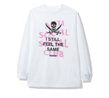 Anti Social Social Club x Neighborhood Black Jack LS Tee White