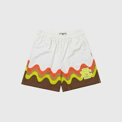 Eric Emanuel Shorts White/Multicolor Brown Wave