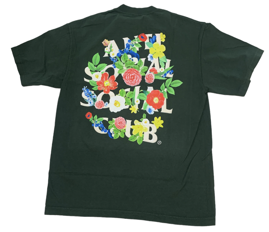 Wake Up Floral Anti Social Social Club Green Tee