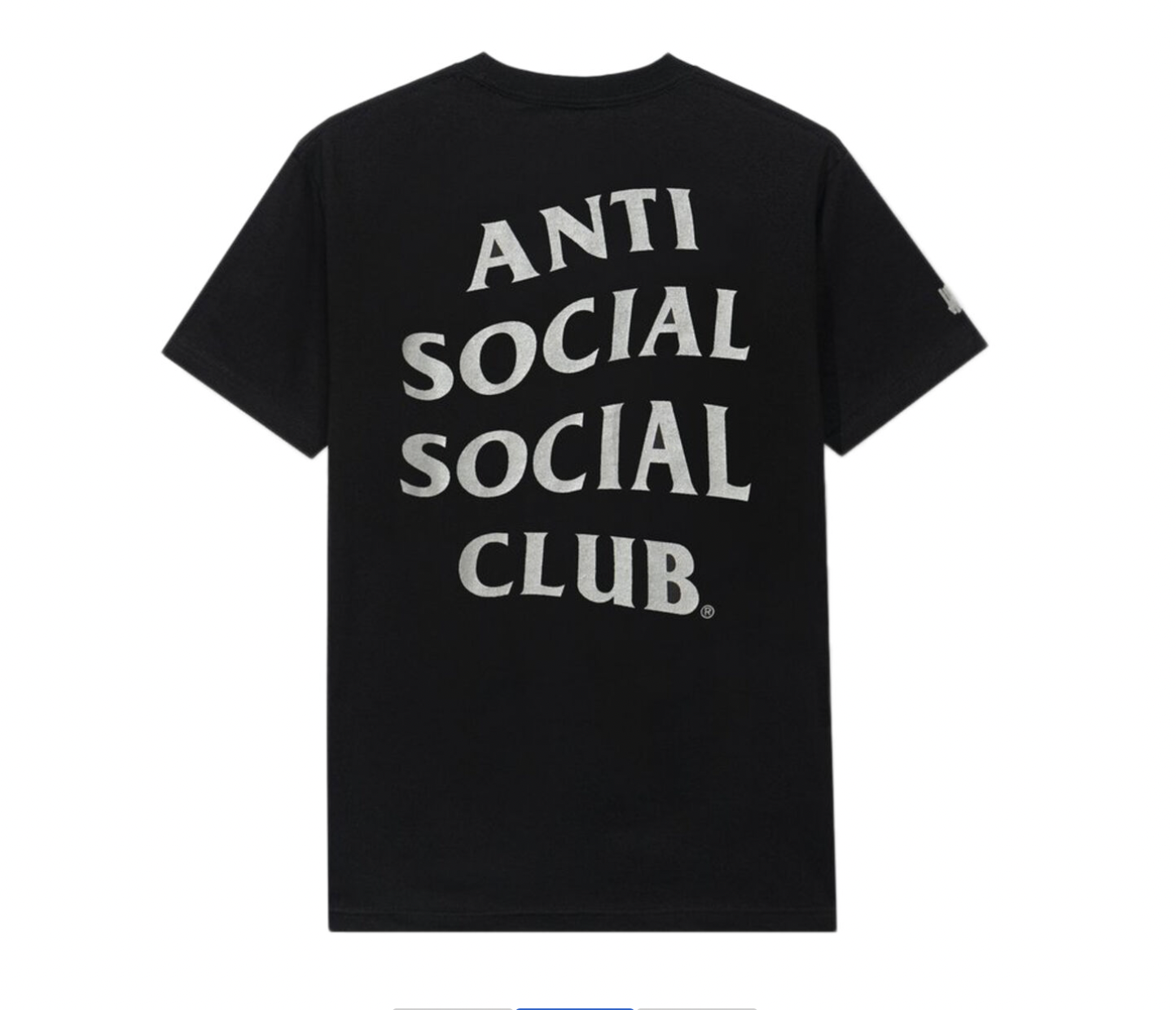 Anti Social Social Club X Undefeated Paranoid Black Tee (3M Reflective) ASSC