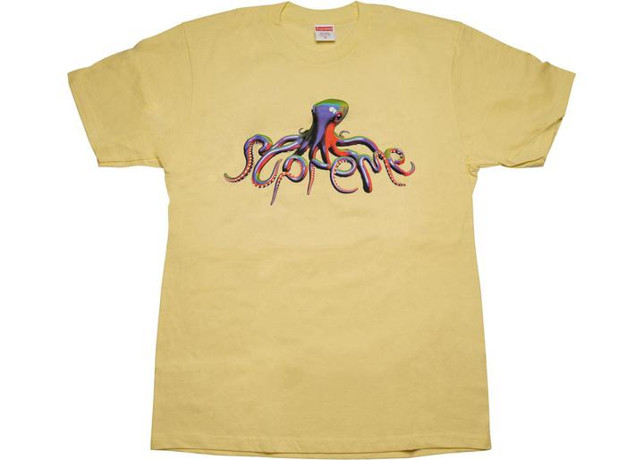 Supreme Tentacles Tee Pale Yellow