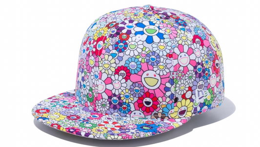 New Era x Takashi Murakami Flower Allover Print 59Fifty Fitted Hat White Rainbow