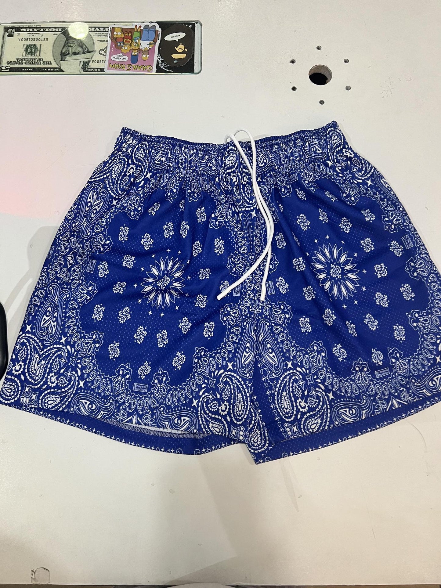 Bravest Studios Purple paisley shorts