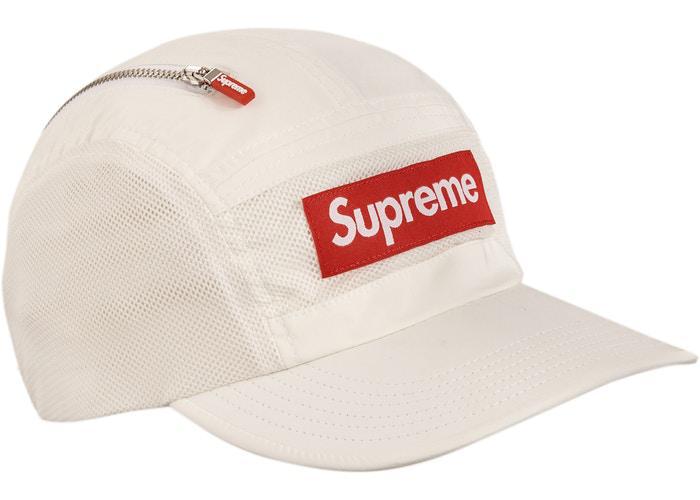 Supreme Zip Mesh Camp Cap (FW20) White