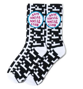 Anti Social Social Club Static Socks Black/White