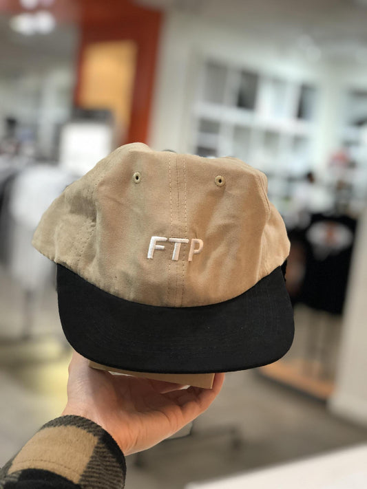 FTP 2 Tone Suede Logo Hat Beige/Black