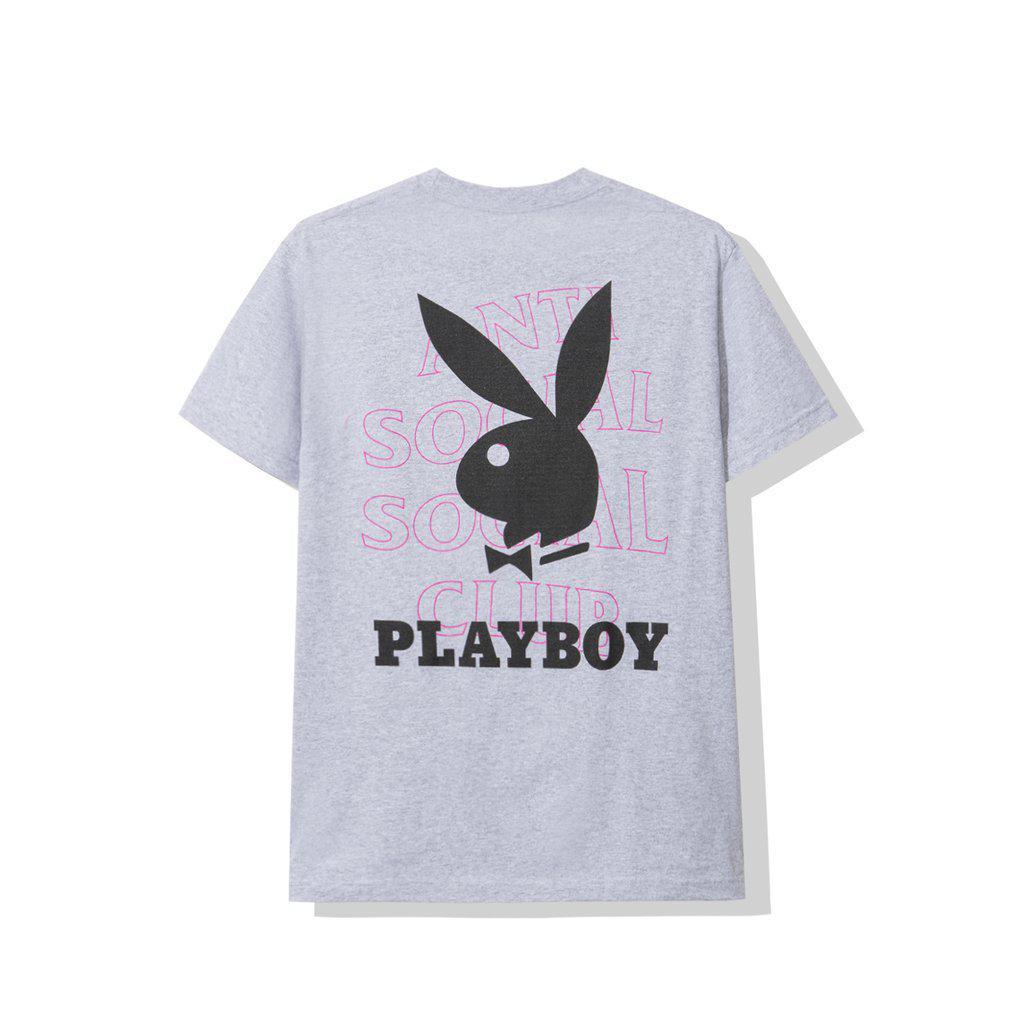 Playboy Anti Social Social Club Tee Grey