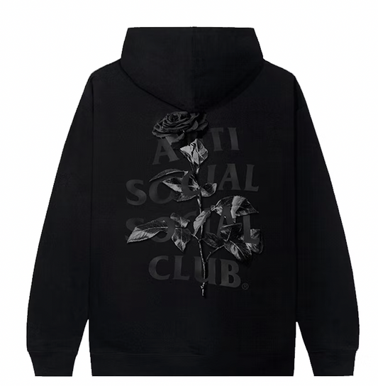 Anti Social Social Club Hell O Rose Hoodie Black