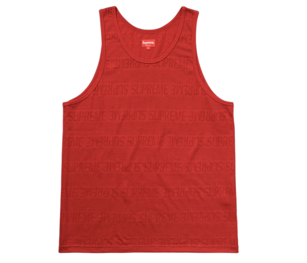 Supreme Mesh Stripe Tank Top Red