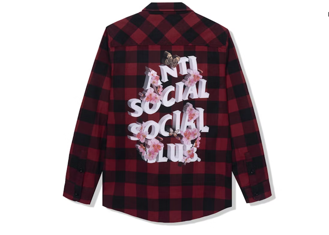 Anti Social Social Club Happiest Place On Earth Flannel Red